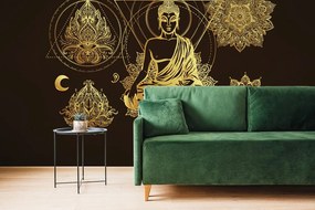 Tapet autoadeziv Buddha auriu