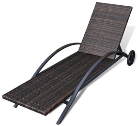 Scaun de gradina cu roti si perna Culoare crem, ALAVUS