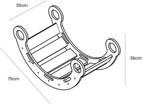Leagăn alb din lemn de pin 39x75x38 cm Montessori – Meowbaby