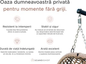 Scaun suspendat MOLINE cu suport, negru