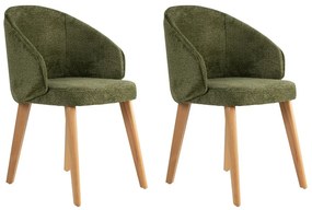 Set de scaune de sufragerie Bentley Green andLight Oak, 2 buc.