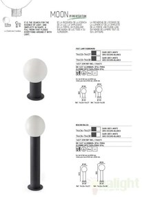 Stalp exterior 74433+glob diam.18cm 74437 MOON
