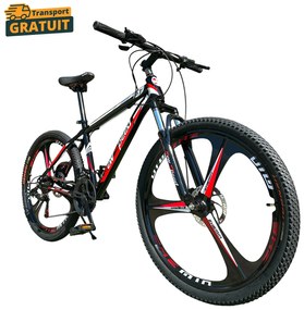 Bicicleta MTB New Speed, roti 24 sau 26 inch, 21 viteze, cadru otel, frane pe disc, NS53