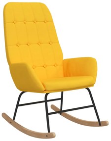vidaXL Scaun balansoar, galben muștar, material textil