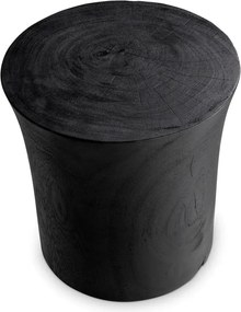 Masuta auxiliara design LUX, Lemn, Negru, Osias