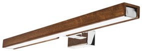 Aplică LED pentru oglindă de baie Brilagi WOODY MIRROR LED/12W/230V IP44 stejar/crom