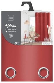 Draperie roșie din microfibră 140x260 cm Absolu – douceur d'intérieur