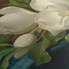 Tablou - Martin Johnson Heade, Giant Magnolias on a Blue Velvet Cloth, reproducere (cu ceas) (90x30 cm)