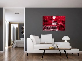 Tablou - Cascade indoneziene în roșu (90x60 cm)
