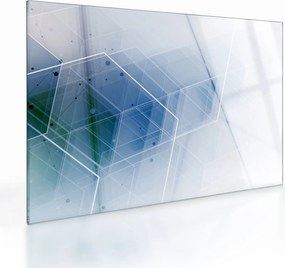 Tablou pe sticlă - Figuri geometrice (70x50 cm)