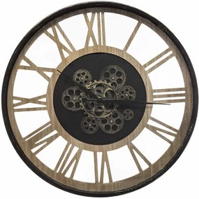 Ceas de perete loft cu mecanism vizibil, Ø 57 cm