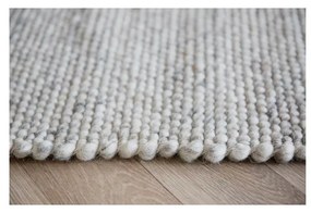 Covor gri deschis rotund din lână ø 250 cm Auckland - Rowico