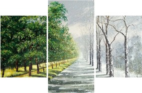 Tablou - Iarna versus vara (90x60 cm)