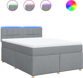 vidaXL Pat continental, gri deschis, 140x200 cm, material textil