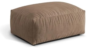 Taburet modular maro deschis cu tapițerie din catifea Martina – Micadoni