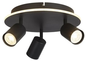 Plafoniera cu 3 spoturi metal negru San Diego