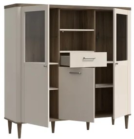 Vitrină VIRO maro/bej