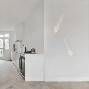 Aplica LED design modern minimalist CLOCK alba