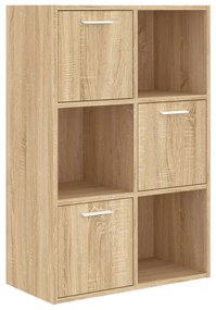 801137 vidaXL Dulap de depozitare stejar Sonoma 60x29,5x90 cm, lemn prelucrat