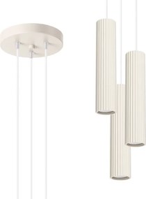 Brilagi - Lustră LED suspendată pe cablu CRESTO 3xGU10/10W/230V, crem