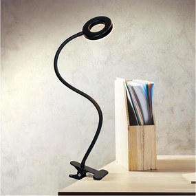 Brilagi - Lampă LED reglabilă cu clemă ORBELA LED/8W/5V 3000/4000/5000K neagră