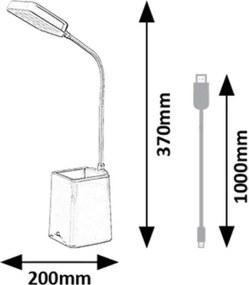 Lampă LED dimabilă de masă Rabalux 74245 ARVID LED/6W/230V 5000K roz
