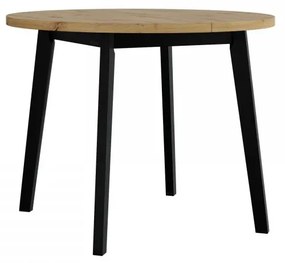 Masă sufragerie extensibilă Herra 100 130 III L (Stejar artisan + Alb) (pentru 2-4 persoane). 1105385