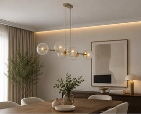 Brilagi - Lustru suspendat pe cablu STELLA 6xE27/60W/230V bej/auriu