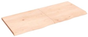 vidaXL Poliță de perete, 140x60x(2-4)cm, lemn masiv de stejar netratat