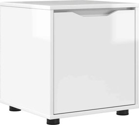 vidaXL Dulap de Baie Alb lucios 40,5 x 40 x 44 cm Lemn compozit