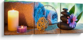 Tablou - Relaxare masaj pictura (cu ceas) (90x30 cm)