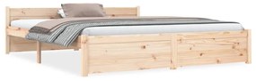 815054 vidaXL Cadru de pat, 160x200 cm, lemn masiv