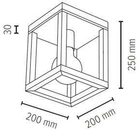 Spot-Light 9154174 - Plafonieră KAGO 1xE27/60W/230V, stejar mat
