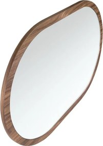 Oglinda decorativa design LUX Oval Walnut