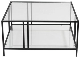 Măsuță de cafea Uranus Black cu sticlătransparentă