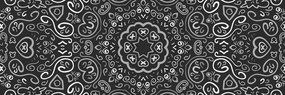 Tablou Mandala iubirii în design alb-negru