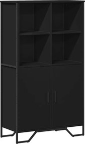 vidaXL Dulap înalt, negru, 79,5x35,5x137,5 cm, lemn prelucrat