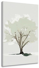 Tablou copac în spirit minimalist