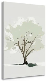 Tablou copac în spirit minimalist