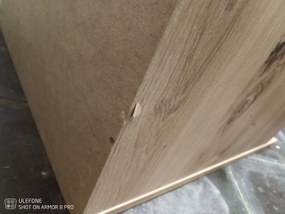 OFERTA Noptiera ENTSIAN 40x40cm, stejar artizanat II. calitate