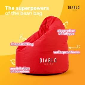 Fotoliul tip puf Diablo Chairs pentru copii: Roșu
