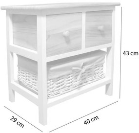 COMODA LEMN, 3 SERTARE, MARO, 40X29X43 CM