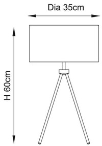 Endon 66986 - Lampă de masă TRI, 1xE27/40W/230V, alamă/bej