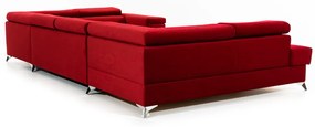 Supermobel Canapea extensibilă în formă de U THIAGO, 350x90x202, monolith 77, dreapta