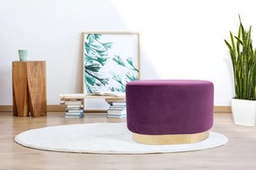 Puf/ Taburet tapitat Nano violet ignifug