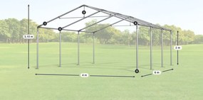 Cort de petrecre 4x6x2m Comfort PE 240g cu plasă împotriva insectelor Summer