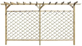 Gard impletit pentru gradina cu pergola