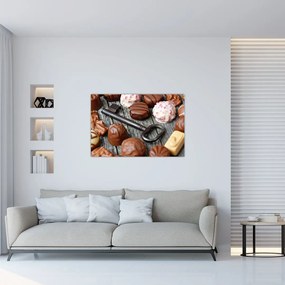 Tablou cu ciocolată și chei (90x60 cm)