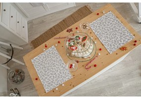Suport pentru farfurii 2 buc. din material textil 35x45 cm cu model de Crăciun Mistletoe Kiss – Butter Kings