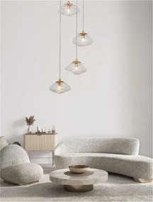 Lustra moderna cu 5 Pendule design decorativ KING aurie